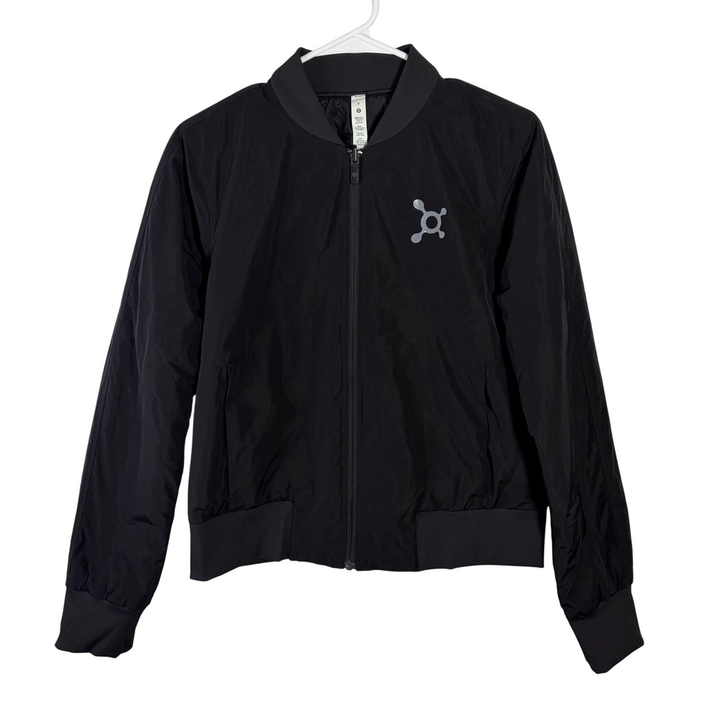 Lululemon Orangetheory Pittsburgh Non-Stop Bomber Jacket Black Womens 8